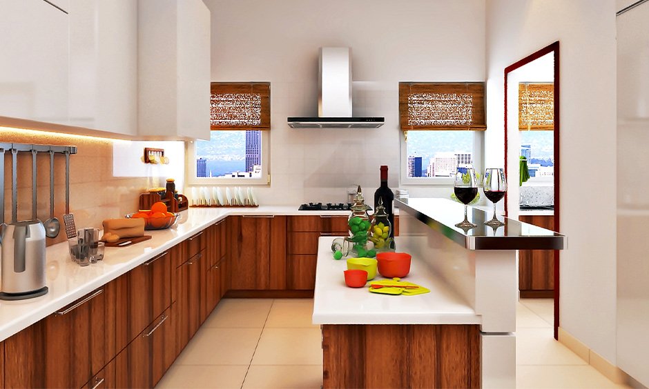 Wooden Texture Kitchen